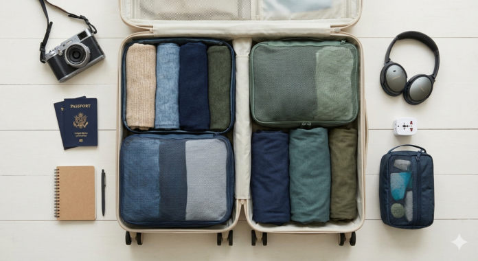 Organized Suitcase Packing